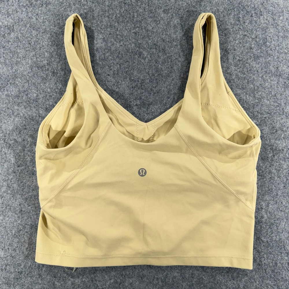 Lululemon Align Tank Top Yellow Nulu Yoga Bra Cami Size 8